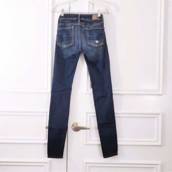AEO Skinny Jegging- Blue- Size 00 - Picture 6 of 10